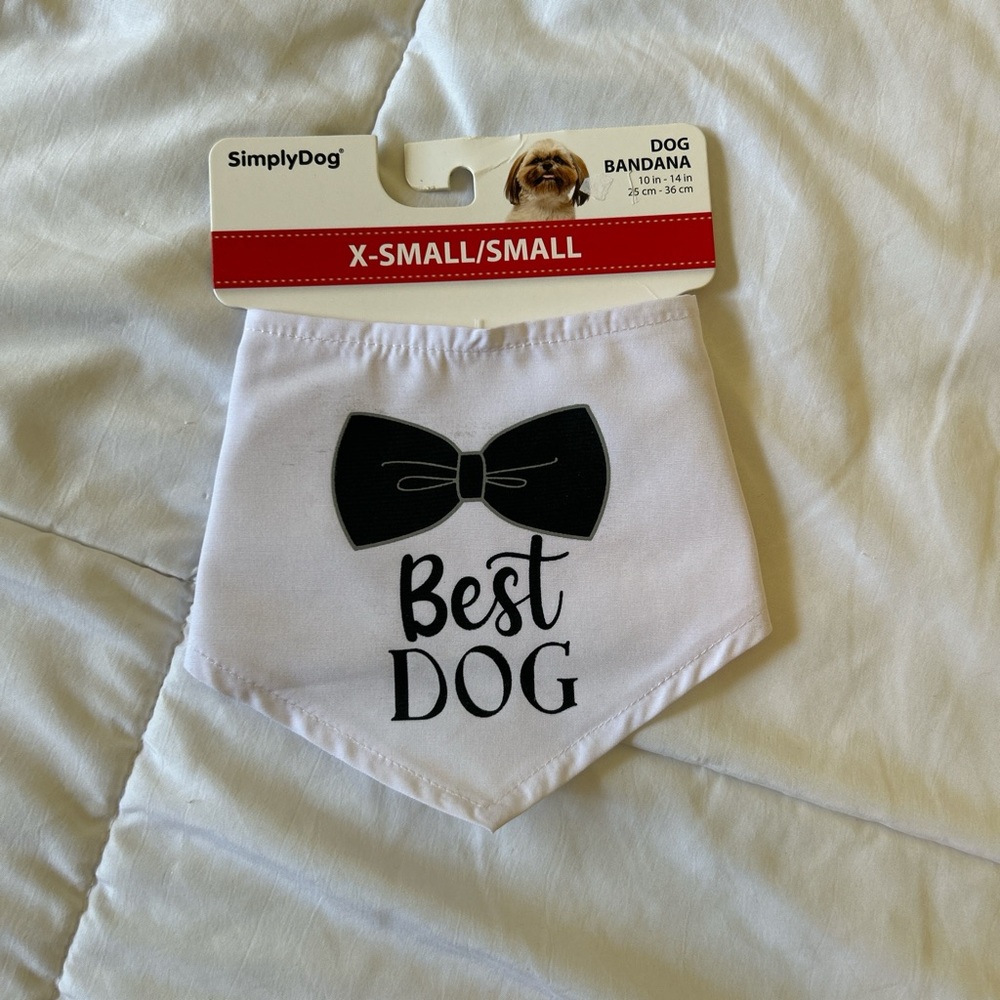 Black and White Bow Tie Pet Bandana